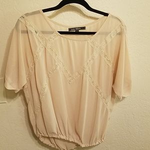 Love Stitch Sheer Lace Blouse
